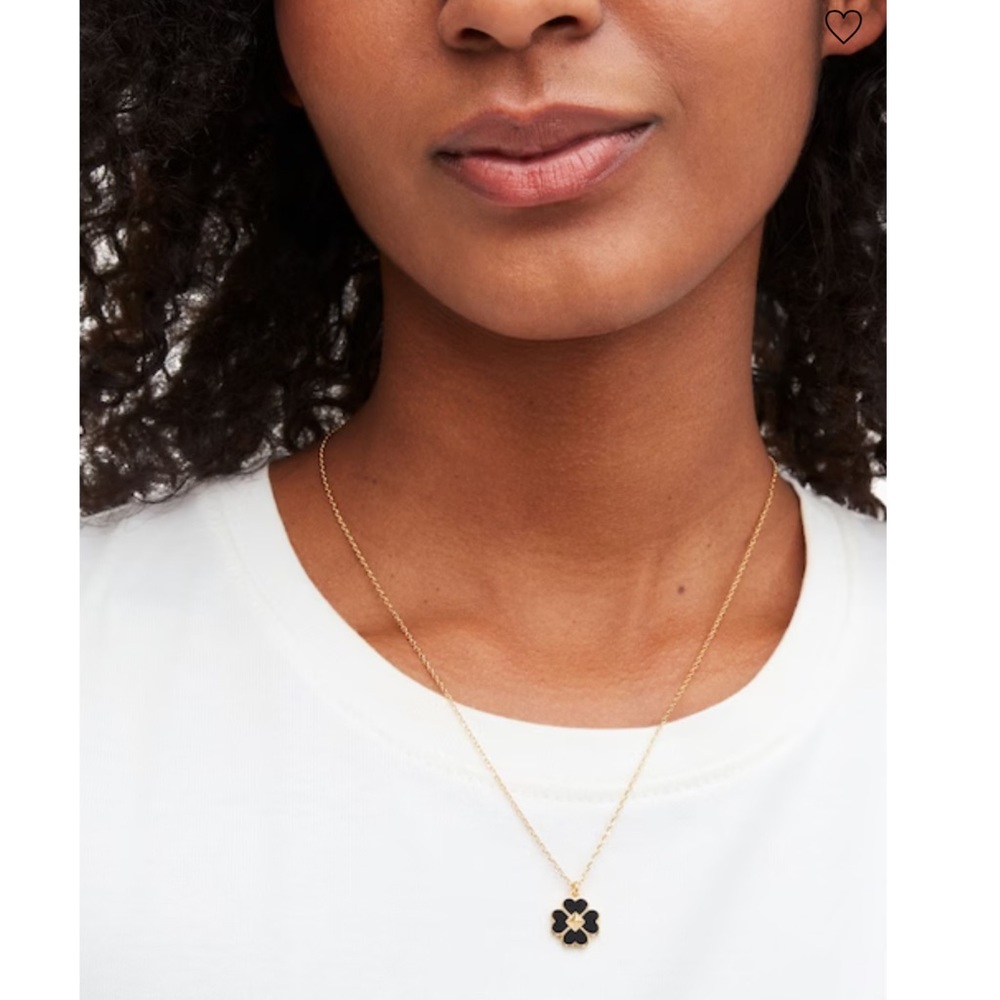 KATE SPADE • Spade and Studs Enamel Pendant Necklace - Picture 2 of 4